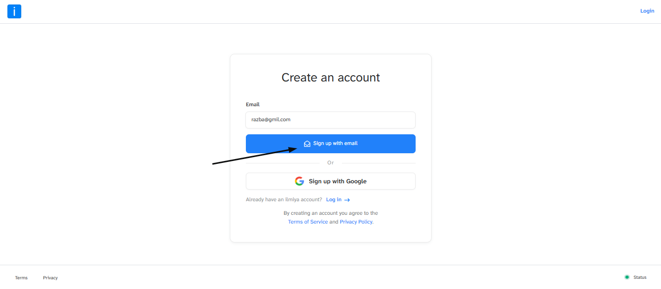 Sign-up with Mail